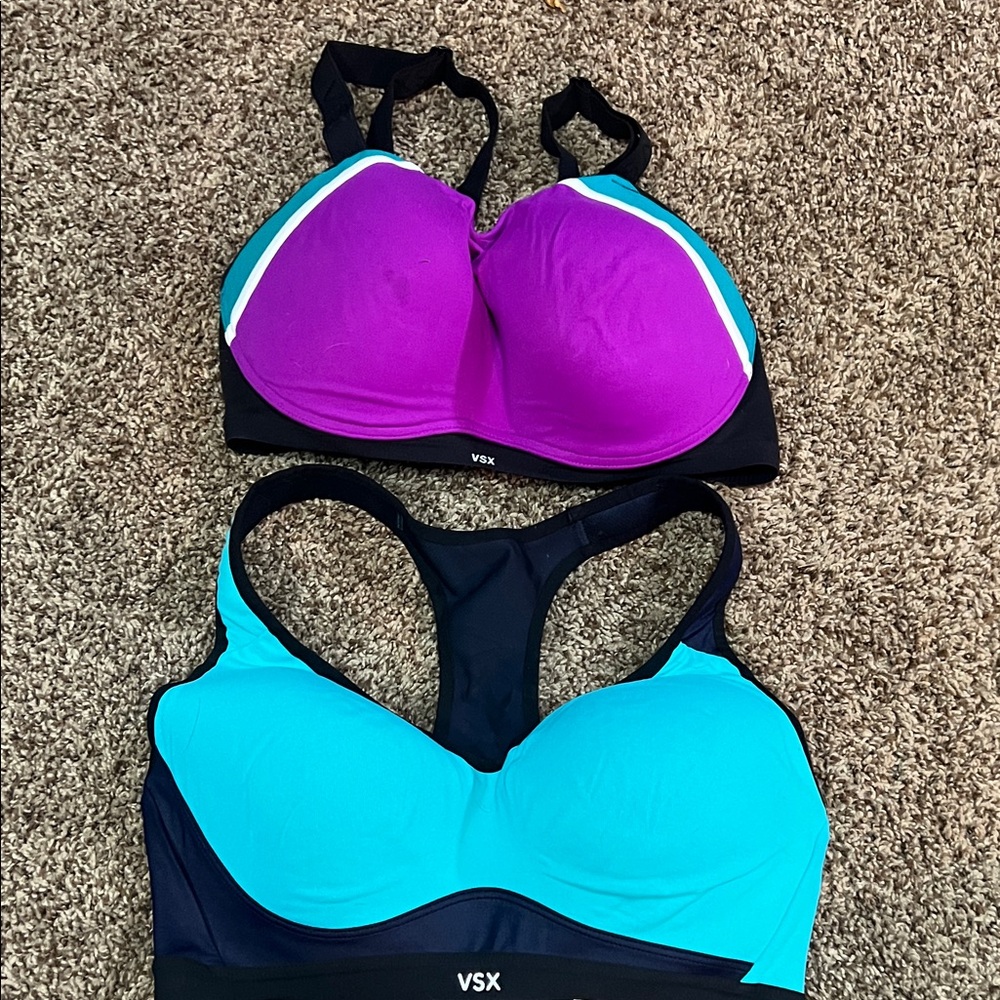 VSX Colorful Sports Bras in Purple and Blue